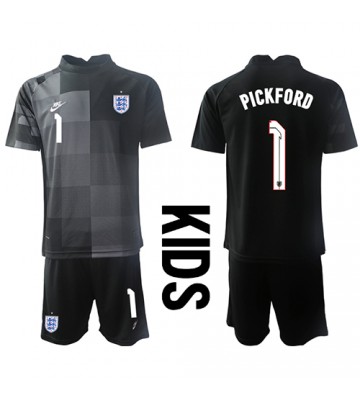 England Jordan Pickford #1 Keeper Hjemmedraktsett Barn VM 2022 Kortermet (+ Korte bukser)